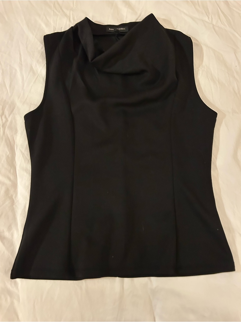 Banana Republic Black Draped Neck Sleeveless Camisole